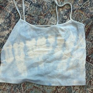 Pacsun Blue and White Tie dye Tank